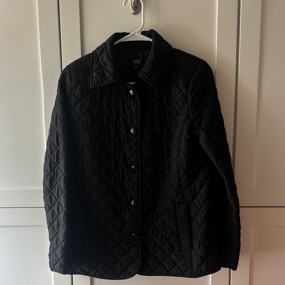 Jones New York Black Quilted Puffer Jacket